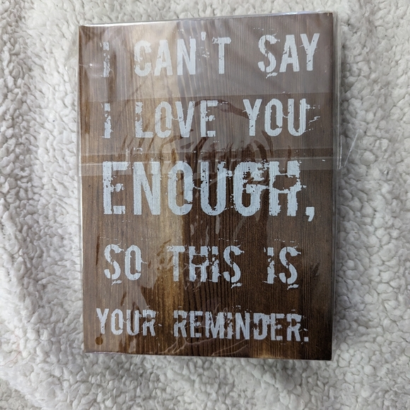 Dad Board Wall Photo Holder & I Cant Say I Love You Enough Wooden Box Sign - Picture 2 of 7